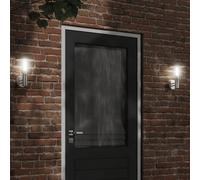 vidaXL Outdoor Wall Lights 2pcs Silver Stainless Steel
