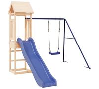 Playhouse with Slide Swing Solid Wood Pine