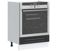 vidaXL Oven Cabinet Kalmar Black Engineered Wood