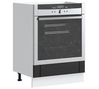 vidaXL Oven Cabinet Lucca Black Engineered Wood