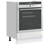 vidaXL Oven Cabinet Lucca High Gloss White Engineered Wood