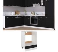 Vidaxl Oven Cabinet Black 60X46X81.5 Cm Engineered Wood