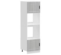 vidaXL Oven Cabinets 2 pcs Porto Grey Sonoma Engineered Wood