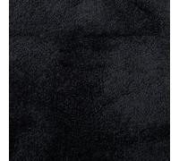 vidaXL OVIEDO Modern Rug - Soft Teddy Texture Polyester Black Area Rug 120x120 cm - Foldable, Safe, & Suitable for Underfloor Heating