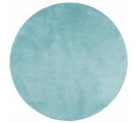 vidaXL Oviedo Round Polyester Area Rug - Low Pile, Soft Texture, 100 cm Green Carpet, Washable and Foldable for Living Room/Bedroom
