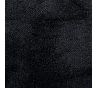 vidaXL OVIEDO Short Pile Rug - 200x200 cm Square Polyester Area Rug for Living Room/Bedroom/Office, Black, Soft Texture, Easy Clean, Underfloor Heating Compatible