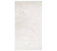 vidaXL OVIEDO Short-Pile Rug - 60x110 cm Beige Polyester Floor Carpet, Soft Teddy Look, Living Room/Bedroom/Office, Easy Clean