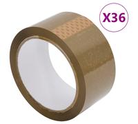 vidaXL Packaging Tape 36 pcs Brown 48 mm x 66 m