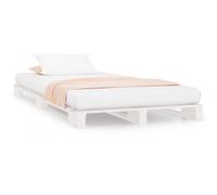 vidaXL Pallet Bed Bedstead Bed Frame White 90x190 cm Single Solid Wood Pine