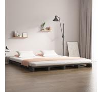 Vidaxl Pallet Bed Grey 120X200 Cm Solid Wood Pine, Grey