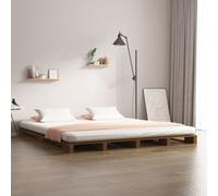 vidaXL Pallet Bed Honey Brown 120x200 cm Solid Wood Pine UK NEW