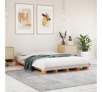 vidaXL Pallet Bed Without Mattress Wax Brown 140X200 cm Solid Wood Pine, Brown