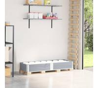 vidaXL Pallet Collar Grey 150x50 cm Solid Wood Pine