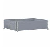 Pallet collar Grey 80x60cm Solid Pine Wood Stackable Foldable 21.5cm with hinges