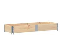 vidaXL Pallet Collar, Raised Bed for Vegetables Flowers, Planter Box for Indoor Outdoor Garden Balcony, Pallet Box, Solid Wood Pine