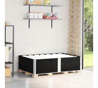 vidaXL Pallet Collars 2 pcs Black 150x100 cm Solid Wood Pine