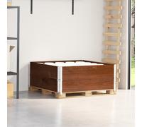 vidaXL Pallet Collars 2 pcs Brown 100x100 cm Solid Wood Pine