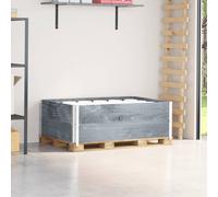 vidaXL Pallet Collars 2 pcs Grey 120x80 cm Solid Wood Pine