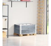 vidaXL Pallet Collars 2 pcs Grey 80x60 cm Solid Wood Pine