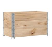 vidaXL Pallet Collars 3 pcs, Raised Bed for Vegetables Flowers, Planter Box for Indoor Outdoor Garden, Pallet Box, Solid Wood Pine