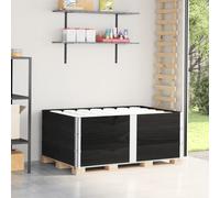 vidaXL Pallet Collars 3 pcs Black 150x100 cm Solid Wood Pine