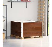 vidaXL Pallet Collars 3 pcs Brown 100x100 cm Solid Wood Pine