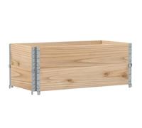 vidaXL Pallet Collars/Raised Bed Vegetable Planter Box - Stackable Solid Pine Wood, 100 x 50 x 41 cm - Brown