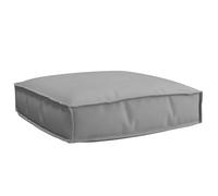 vidaXL Pallet Cushion Grey 60 x 60 x 12 cm Washable Covers Soft Polyester Stain Resistant Modern for Indoor Seat Outdoor Square Comfort Lightweight