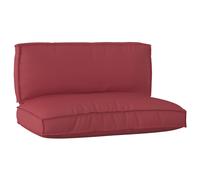 vidaXL Pallet Cushion Set 2 pcs Wine red Oxford fabric