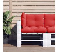 vidaXL Pallet Cushions - Red, 3 pcs, Polyester Fabric, Water-Resistant, Suitable for Indoor & Outdoor Furniture, Optimal Comfort