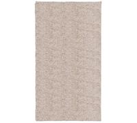 vidaXL PAMPLONA High Pile Shaggy Rug - Soft Fluffy Modern Beige Area Carpet, Polypropylene, 60x110cm, for Living/Bedroom, Underfloor Heating Compatible