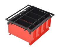 vidaXL Paper Log Briquette Maker - Steel Manual, Eco-Friendly & Space-Saving - Black/Red