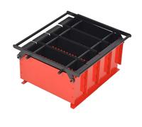 vidaXL Paper Log Briquette Maker Steel 38x31x18cm Black and Red Fireplace Tool