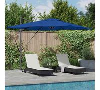 vidaXL Parasol Azure blue 286 x 285 x 270 cm Aluminium