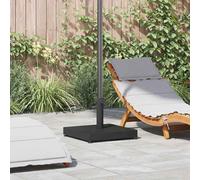 Parasol Base Steel Dark Grey Wood-Look 45x45x31.5cm Outdoor Heavy 25.8kg Stable