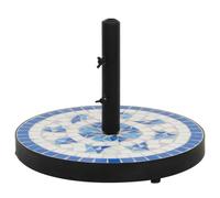 vidaXL Parasol Base Blue and White Round 12 kg UK