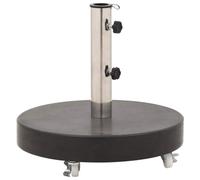 vidaXL Parasol Base Granite 30 kg Round Black