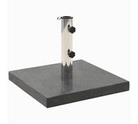 vidaXL Parasol Base Granite 28.5 kg Square Black Outdoor Umbrella Holder Stand