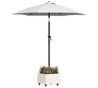 vidaXL Parasol Base Manual White 45 x 45 x 45 cm Steel