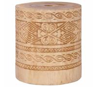 vidaXL Parasol Base Beige Ø34 x 40 cm Solid Wood, Garden and Terrace, Cylindrical Parasol Base, Durable Holder, Outdoor Umbrella Support, Wooden Shade Stand, Summer Decor