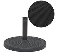 vidaXL Parasol Base Resin Round Black 14 kg