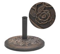 Parasol Base Bronze Resin & Steel 45.5cm x 34cm Heavy 9kg Locking Bolt Adapters