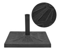 vidaXL Parasol Base Resin Square Black 19 kg UK HOT