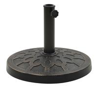 vidaXL Parasol Base Round Polyresin 13 kg Bronze