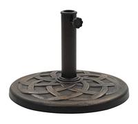 vidaXL Parasol Base Round Polyresin 19kg Bronze Umbrella Support Stand Holder