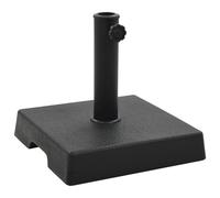 Parasol Base Black Polyresin 35x33 cm Square 8kg Umbrella Stand with Bolt w/Adpt