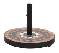 vidaXL Parasol Base Terracotta and White Round 12 kg
