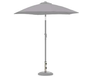 vidaXL Parasol Base Tube 0.63 kg Natural Stainless Steel Stainless Steel Modern Weatherproof Umbrella Stand Adjustable Post Holder Sun Protection for Garden and Patio