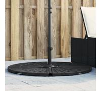 vidaXL Parasol Base Weight - 14 kg, Black, PE and Concrete Shell with Handle for Cantilever Patio and Garden Umbrellas