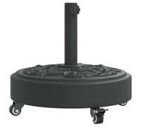vidaXL Parasol Base with Wheels for 1.5/1.9 Poles 59.5 lb Round